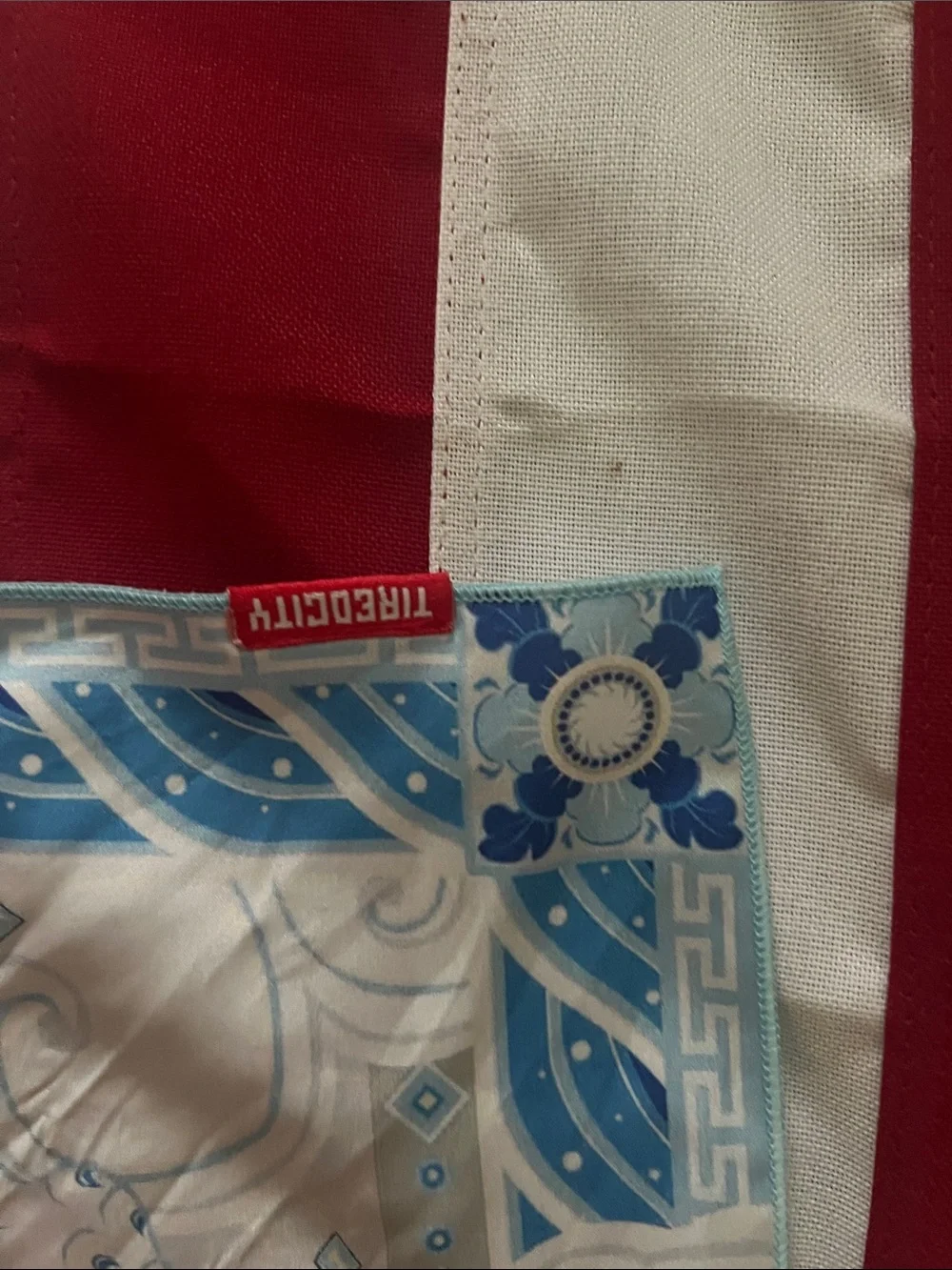 Faux silk handkerchief